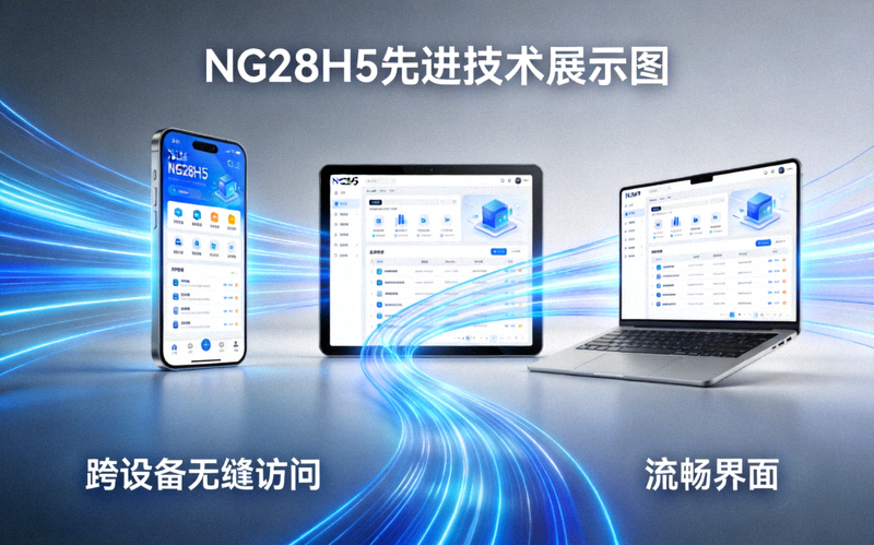 NG28H5先进技术展示图 - 展示跨设备无缝访问与流畅界面